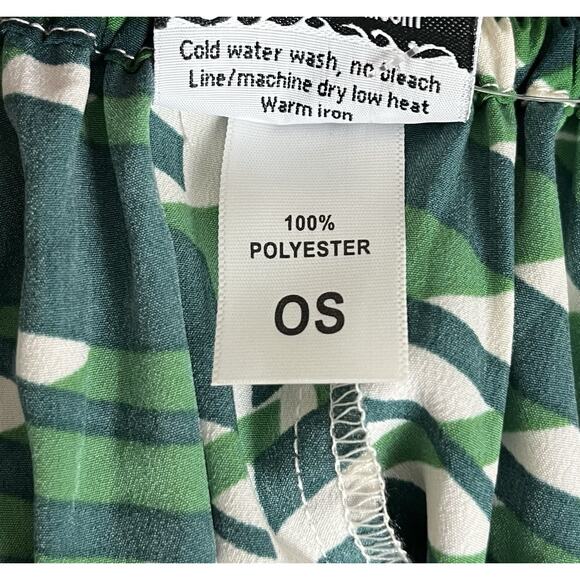 Manuheali'i Grace Midi Dress Fern Grotto Hawaiian Off-Shoulder One Size NEW - Picture 6 of 7